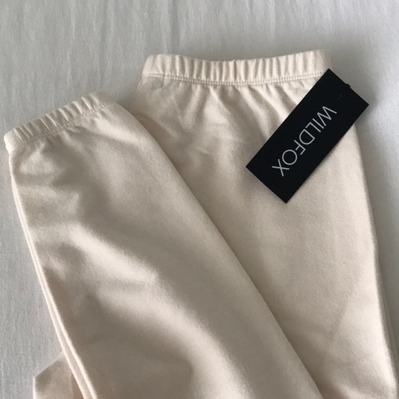 Wildfox Smooches Knox Fleece Joggers in Vanilla - Picture 5 of 8